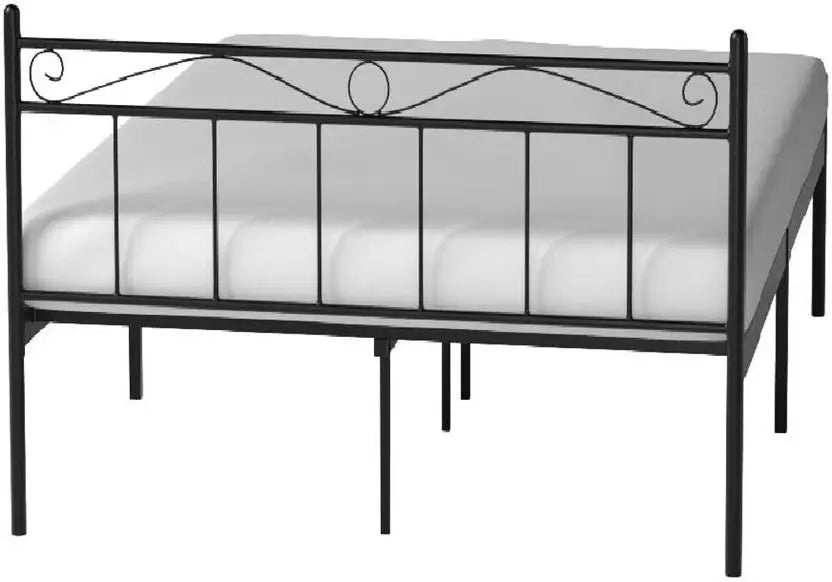 London Wrought Iron Metal King Bed  (Finish Color - Black, Delivery Condition - DIY(Do-It-Yourself))