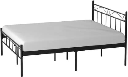 London Wrought Iron Metal King Bed  (Finish Color - Black, Delivery Condition - DIY(Do-It-Yourself))