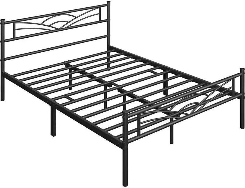 Nimbo Wrought Iron Metal Queen Bed  (Finish Color - Black, Delivery Condition - DIY(Do-It-Yourself))