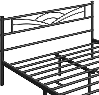 Nimbo Wrought Iron Metal Queen Bed  (Finish Color - Black, Delivery Condition - DIY(Do-It-Yourself))