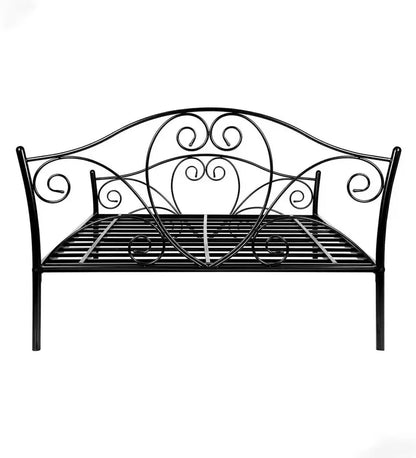 Wrought Iron Metal Queen Bed  (Finish Color - Black, Delivery Condition - DIY(Do-It-Yourself))