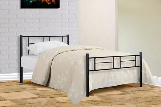 Alsa Wrought Iron Metal Single Bed  (Finish Color - Black, Delivery Condition - DIY(Do-It-Yourself))
