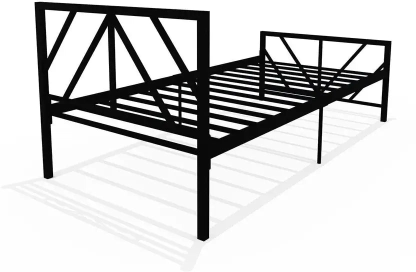 Columba Wrought Iron Metal Single Bed  (Finish Color - Black, Delivery Condition - DIY(Do-It-Yourself))