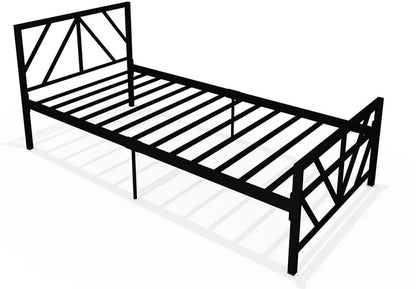 Columba Wrought Iron Metal Single Bed  (Finish Color - Black, Delivery Condition - DIY(Do-It-Yourself))